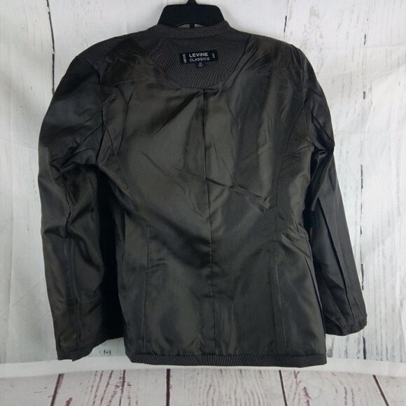 Larry Levine Classics Women's 10P 2 Btn Brown Pinstripe 3pc Pants Skirt … - Picture 10 of 16